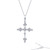 Lafonn Fleur de Lis Cross Necklace bonded in Platinum