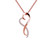 Lafonn Infinity Heart Pendant Necklace bonded in Platinum