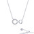 Lafonn Interlocking Circles Necklace bonded in Platinum