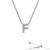 Lafonn Letter F Pendant Necklace bonded in Platinum
