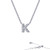 Lafonn Letter K Pendant Necklace bonded in Platinum
