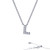 Lafonn Letter L Pendant Necklace bonded in Platinum