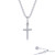Lafonn Mini Cross Necklace bonded in Platinum