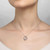 Lafonn Open Heart Pendant Necklace bonded in Platinum
