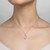 Lafonn Open Teardrop Necklace bonded in Platinum