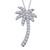 Lafonn Palm Tree Pendant Necklace bonded in Platinum