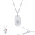 Lafonn Paw Print Necklace bonded in Platinum