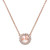 Lafonn Rose-Cut Halo Necklace bonded in Platinum