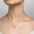 Lafonn Rose-Cut Halo Necklace bonded in Platinum