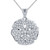 Lafonn Sand Dollar Pendant Necklace bonded in Platinum