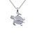 Lafonn Sea Turtle Pendant Necklace bonded in Platinum