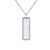 Lafonn Vertical Bar Pendant Necklace bonded in Platinum