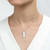 Lafonn Vertical Bar Pendant Necklace bonded in Platinum