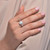 Lafonn Halo Engagement Ring bonded in Platinum