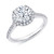 Lafonn 2.51 CTW Halo Engagement Ring bonded in Platinum