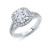 Lafonn 3.82 CTW Halo Engagement Ring bonded in Platinum