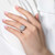 Lafonn 3.82 CTW Halo Engagement Ring bonded in Platinum