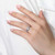 Lafonn Art Deco Inspired Engagement Ring bonded in Platinum