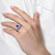 Lafonn Cushion-Cut Halo Engagement Ring bonded in Platinum