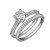 Lafonn Solitaire Wedding Set bonded in Platinum