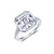 Lafonn Stunning Engagement Ring bonded in Platinum 8R022CLP05