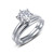 Lafonn Engagement Ring with Wedding Band bonded in Platinum R0275CLP05