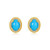 Lafonn Blue Halo Earr ings in Sterl ing Silver Bonded with Plat inum