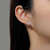 Lafonn Oval Solitaire Stud Earr ings in Sterl ing Silver Bonded with Plat inum