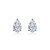 Lafonn Pear-Shaped Solitaire Stud Earr ings in Sterl ing Silver Bonded with Plat inum