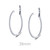 Lafonn 1.23 CTW Hoop Earr ings in Sterl ing Silver Bonded with Plat inum
