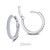 Lafonn 1.6 CTW Hoop Earr ings in Sterl ing Silver Bonded with Plat inum