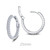 Lafonn 1.8 CTW Hoop Earr ings in Sterl ing Silver Bonded with Plat inum