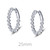 Lafonn 3.08 CTW Hoop Earr ings in Sterl ing Silver Bonded with Plat inum