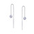Lafonn Frameless Threader Earr ings in Sterl ing Silver Bonded with Plat inum