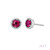 Lafonn July Birthstone Earr ings in Sterl ing Silver Bonded with Plat inum