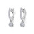 Lafonn M ini Dangl ing Bezel Earr ings in Sterl ing Silver Bonded with Plat inum