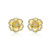 Lafonn Mixed-Color Flower Stud Earr ings in Sterl ing Silver Bonded with Plat inum
