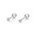 Lafonn Starfall Stud Earr ings in Sterl ing Silver Bonded with Plat inum