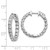 True Origin White Gold 2 3/4 carat Lab Grown Diamond VS/SI D E F Safety Clasp In and Out Hoop Earrings