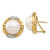 14K 13-14mm White Saltwater Cultur Mabe Pearl .16ct Dia Omega Back Earrings