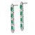 14k White Gold Emerald and Diamond 4-stone Dangle Earrings