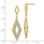 14k Polished Diamond Dangle Post Earrings