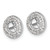 14k White Gold Diamond Round Earring Jackets