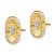 14k Polished and Textured Diamond Oval Post Earrings