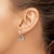 14k Two-tone Moon and Stars Circle Diamond Post Earrings