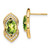 14k Peridot and Diamond Post Earrings