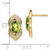 14k Peridot and Diamond Post Earrings