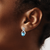 14k White Gold Blue Topaz and Diamond Earrings