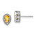 14k White Gold Pear Citrine and Diamond Earrings