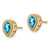 14k Pear Blue Topaz and Diamond Earrings